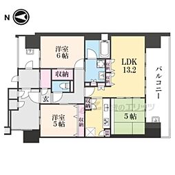 エステムコート大津におの浜 3LDKの間取図画像
