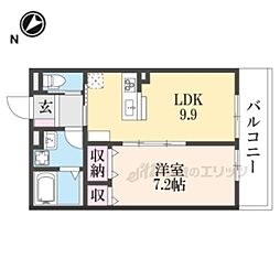 ベルメゾンF1 1LDKの間取図画像