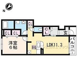 リクソーレ7 1LDKの間取図画像