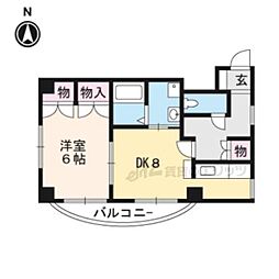 エクセルメゾン瀬田 1LDKの間取図画像