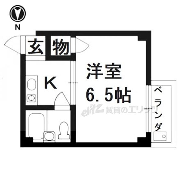 ＰＩＳＯＤＥ飯田 203｜京都府京都市右京区太秦帷子ケ辻町(賃貸マンション1K・2階・17.80㎡)の写真 その2