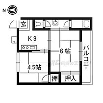 アーバンハイツ 303 ｜ 京都府京都市西京区大枝沓掛町（賃貸マンション2K・3階・27.00㎡） その2