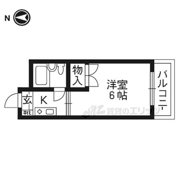 サインハイツコジマパートII 103｜京都府京都市右京区西院春栄町(賃貸マンション1K・1階・16.38㎡)の写真 その2