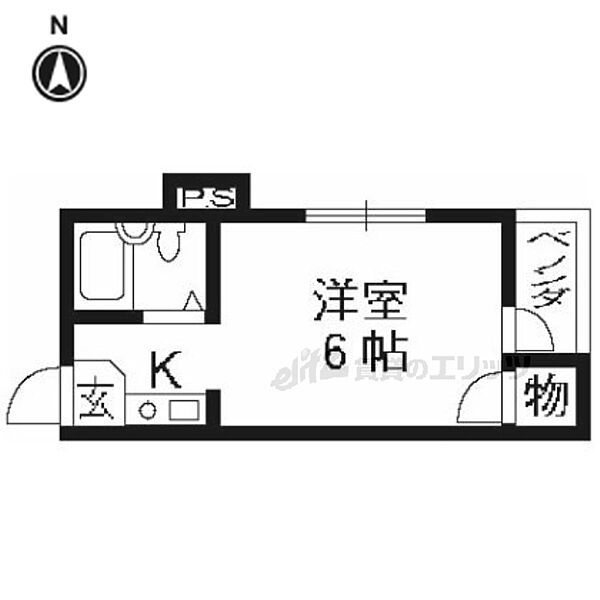 フリューゲル 205｜京都府京都市西京区上桂森上町(賃貸マンション1K・2階・12.96㎡)の写真 その2