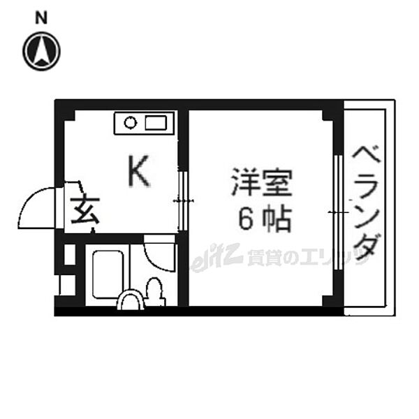 御池ハイツ 320｜京都府京都市右京区山ノ内大町(賃貸マンション1K・3階・13.95㎡)の写真 その2