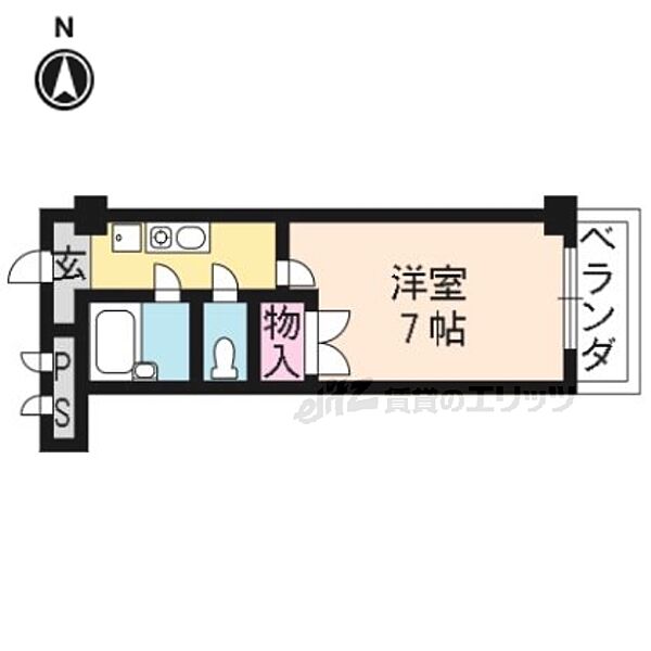 京都府京都市右京区西京極北庄境町(賃貸マンション1K・3階・22.08㎡)の写真 その2