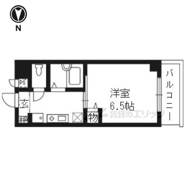 京都府京都市右京区西京極北大入町(賃貸マンション1K・2階・20.40㎡)の写真 その2