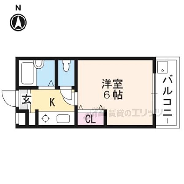 京都府京都市右京区梅津東構口町(賃貸マンション1R・1階・17.80㎡)の写真 その2