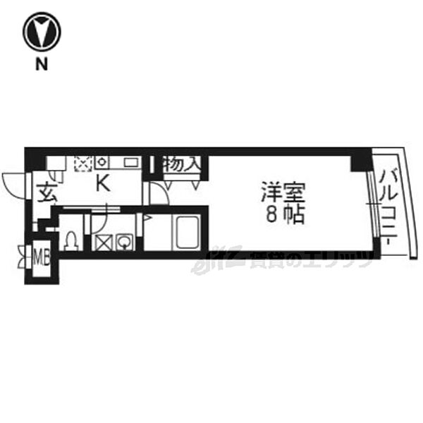 ヴィヴィ・嵐山 505｜京都府京都市右京区梅津中村町(賃貸マンション1K・5階・28.20㎡)の写真 その2