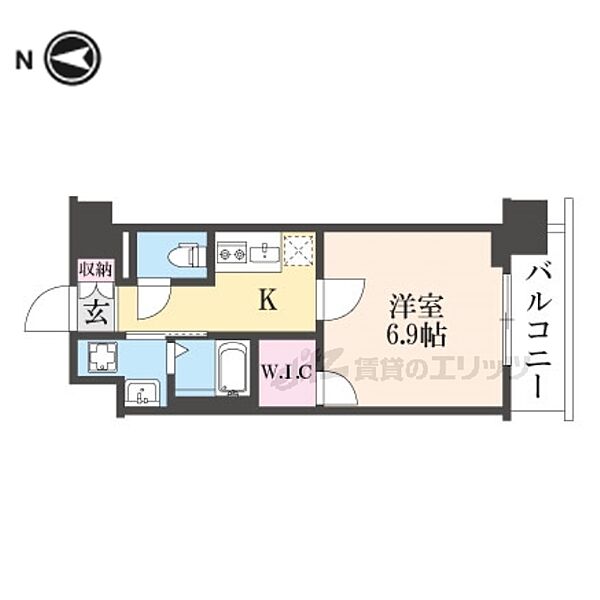 プラシード京都 817｜京都府京都市南区東九条西岩本町(賃貸マンション1K・8階・25.16㎡)の写真 その2