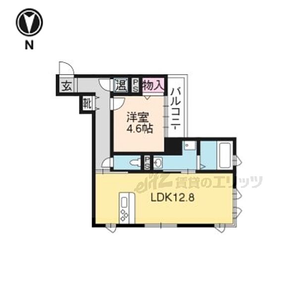 エスパシオ洛西口 205｜京都府向日市寺戸町七ノ坪(賃貸アパート1LDK・2階・47.45㎡)の写真 その2