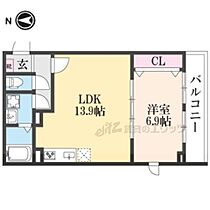 SUN 206 ｜ 京都府京都市右京区西院日照町（賃貸マンション1LDK・2階・47.25㎡） その2