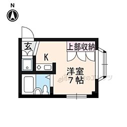 プティ・シャンテ太子道 1階ワンルームの間取り