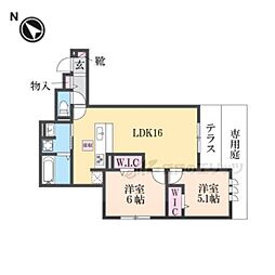 STグランツ 2LDKの間取図画像