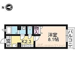 メゾンDAIDO 1Kの間取図画像