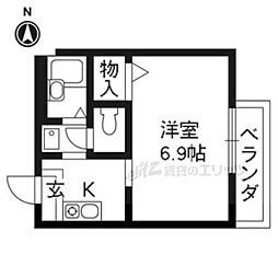 セーズ松原 1Kの間取図画像