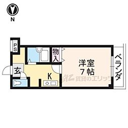 春日ビル 1Kの間取図画像