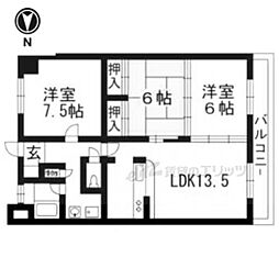 ヴィラ大成さが 3LDKの間取図画像