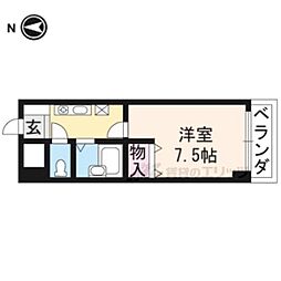 グランデ・ヴェラ 1Kの間取図画像