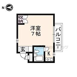 ジョイハウス 1Kの間取図画像