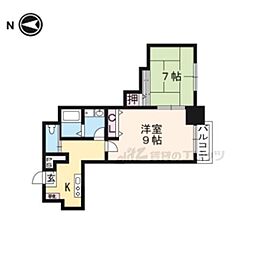 グランレブリー太秦天神川 2Kの間取図画像