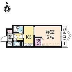 アルカディア.シティ 1Kの間取図画像