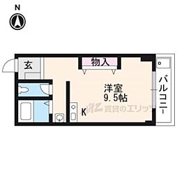 明治館岡崎 1Kの間取図画像