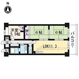 上桂エクセルハイツ 3LDKの間取図画像