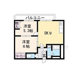 エヌ・グレート 2LDKの間取図画像