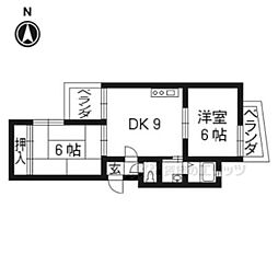マノワール久貝 2DKの間取図画像
