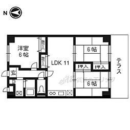 カストルム滝川 3LDKの間取図画像