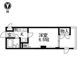 エスリード京都駅前 1Kの間取図画像