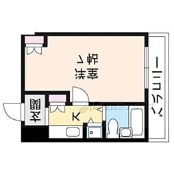ジョイテル西院 1Kの間取図画像
