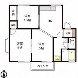 メゾンやしお 3DKの間取図画像