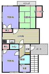 グレースアベニューB 3DKの間取図画像