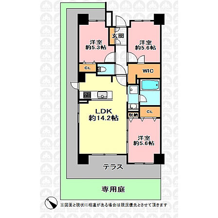 3LDK 間取り