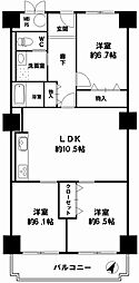 エルベロワイヤル16 3LDKの間取図画像