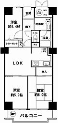 エルベロワイヤル16 3LDKの間取図画像
