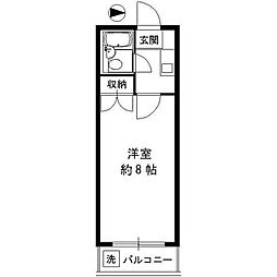 エレガンス綾瀬フィフス ワンルームの間取図画像