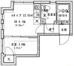 nside北千住 1DKの間取図画像