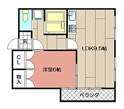 ザスクエアオリオレジデンス 1LDKの間取図画像