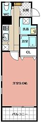 レジデンシャルHHADAIMON 1Kの間取図画像