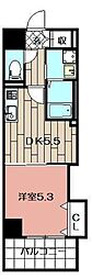 ザスクエアセントラルレジデンス 1DKの間取図画像