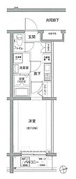 ビィ・フォルマ多摩川 1Kの間取図画像