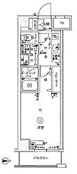 スカイコート木場ガーデン 1Kの間取図画像