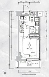 ヴォーガコルテ横濱市ヶ尾 1Kの間取図画像