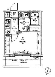 スパシエガーデン川崎梶ヶ谷 1Kの間取図画像