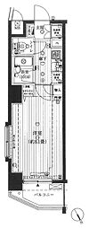 プレール・ドゥーク巣鴨 1Kの間取図画像