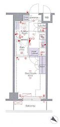 ヴォーガコルテ馬込アジールコート 1Kの間取図画像