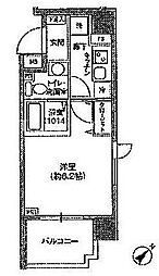 ウィスティリアときわ台 1Kの間取図画像